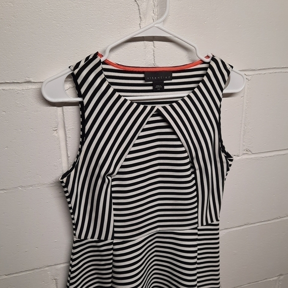 Attention Black/White Striped Dress - Picture 2 of 7